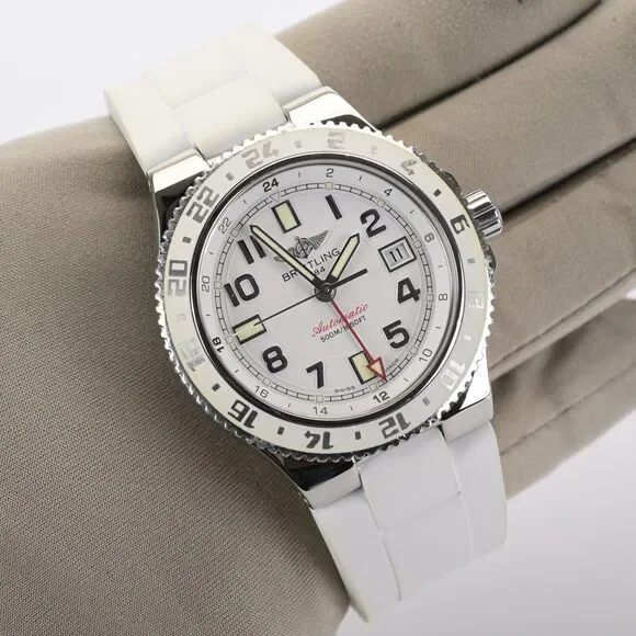 Breitling Superocean GMT A32380 White Automatic 41mm Men's Watch Full Set